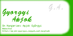 gyorgyi apjok business card